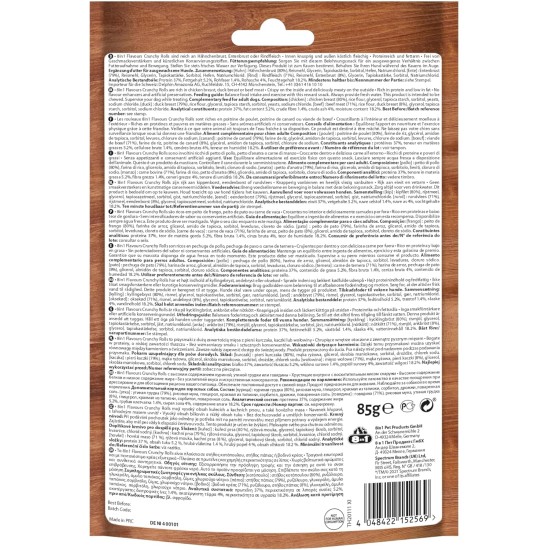 8in1 Flavours Crunchy Rolls Hunde-Snacks - knusprige Leckerlis für Hunde mit Hähnchenbrust, Entenbrust oder Rindfleisch, 85 g Beutel 8in1 Flavours Crunchy Rolls Hunde-Snacks - knusprige Leckerlis für Hunde mit Hähnchenbrust, Entenbrust oder Rindfleisch, 85 g Beutel