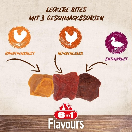 8in1 Flavours Crunchy Rolls Hunde-Snacks - knusprige Leckerlis für Hunde mit Hähnchenbrust, Entenbrust oder Rindfleisch, 85 g Beutel 8in1 Flavours Crunchy Rolls Hunde-Snacks - knusprige Leckerlis für Hunde mit Hähnchenbrust, Entenbrust oder Rindfleisch, 85 g Beutel