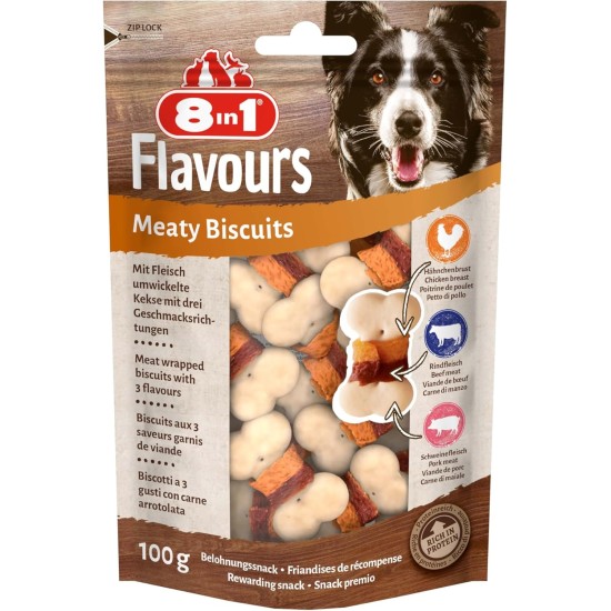 8in1 Flavours Crunchy Rolls Hunde-Snacks - knusprige Leckerlis für Hunde mit Hähnchenbrust, Entenbrust oder Rindfleisch, 85 g Beutel 8in1 Flavours Crunchy Rolls Hunde-Snacks - knusprige Leckerlis für Hunde mit Hähnchenbrust, Entenbrust oder Rindfleisch, 85 g Beutel