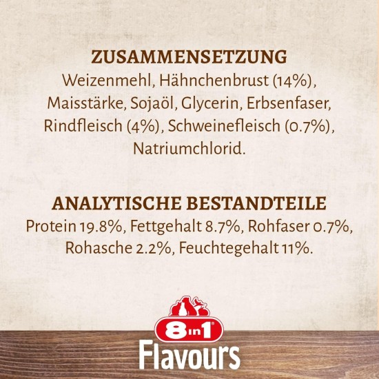 8in1 Flavours Crunchy Rolls Hunde-Snacks - knusprige Leckerlis für Hunde mit Hähnchenbrust, Entenbrust oder Rindfleisch, 85 g Beutel 8in1 Flavours Crunchy Rolls Hunde-Snacks - knusprige Leckerlis für Hunde mit Hähnchenbrust, Entenbrust oder Rindfleisch, 85 g Beutel