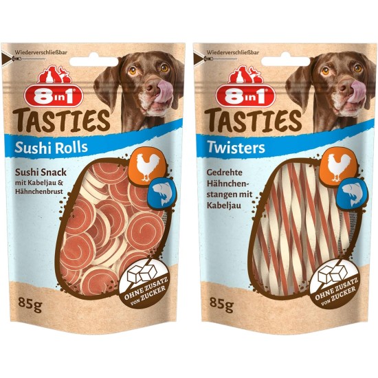 8in1 Tasties Calcium Bones - Chicken Breast Wrapped Small Bones 3oz 8in1 Tasties Calcium Bones - Chicken Breast Wrapped Small Bones 3oz