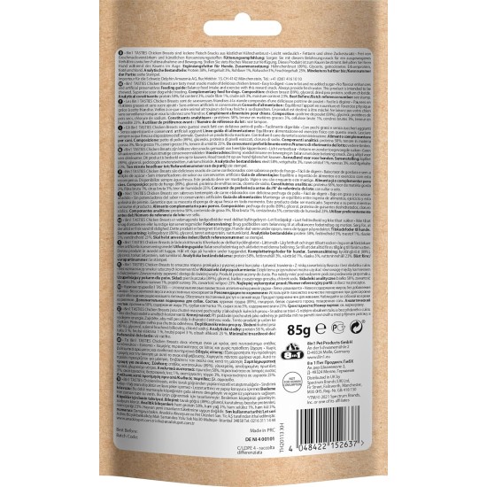 8in1 Tasties Calcium Bones - Chicken Breast Wrapped Small Bones 3oz 8in1 Tasties Calcium Bones - Chicken Breast Wrapped Small Bones 3oz