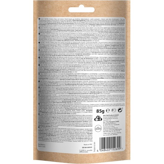 8in1 Tasties Sushi Rolls Dog Snack - Gluten Free Treats with Cod & Chicken Breast, 85 g 8in1 Tasties Sushi Rolls Dog Snack - Gluten Free Treats with Cod & Chicken Breast, 85 g
