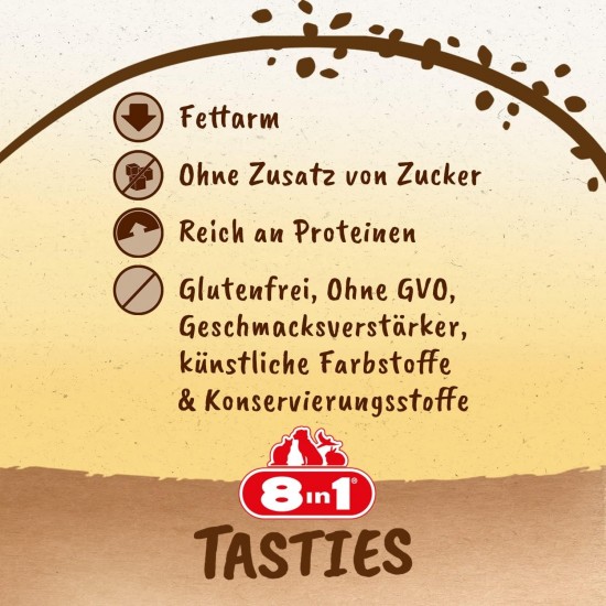 8in1 Tasties Sushi Rolls Dog Snack - Gluten Free Treats with Cod & Chicken Breast, 85 g 8in1 Tasties Sushi Rolls Dog Snack - Gluten Free Treats with Cod & Chicken Breast, 85 g