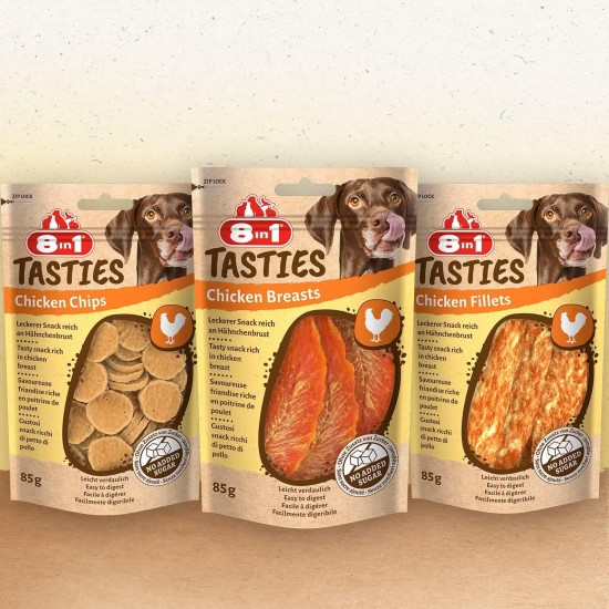 8in1 Tasties Sushi Rolls Dog Snack - Gluten Free Treats with Cod & Chicken Breast, 85 g 8in1 Tasties Sushi Rolls Dog Snack - Gluten Free Treats with Cod & Chicken Breast, 85 g