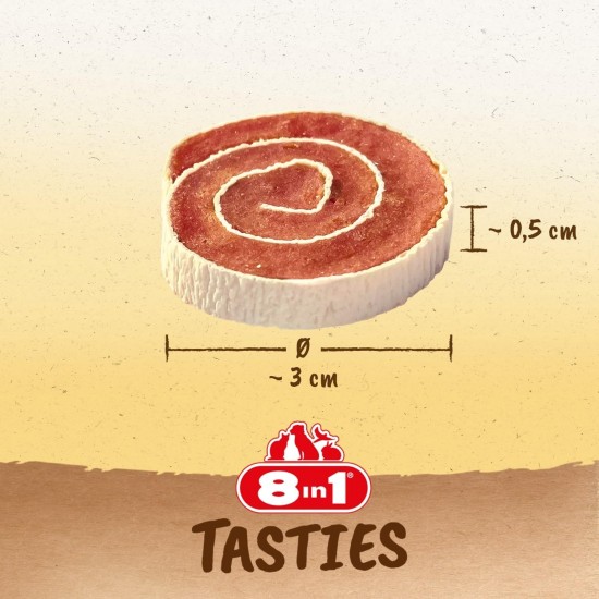 8in1 Tasties Sushi Rolls Dog Snack - Gluten Free Treats with Cod & Chicken Breast, 85 g 8in1 Tasties Sushi Rolls Dog Snack - Gluten Free Treats with Cod & Chicken Breast, 85 g
