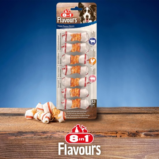 8in1 Triple Flavor Chewing Bone L wrapped with chicken fillet, 1 pack (1 x 85 g) 8in1 Triple Flavor Chewing Bone L wrapped with chicken fillet, 1 pack (1 x 85 g)