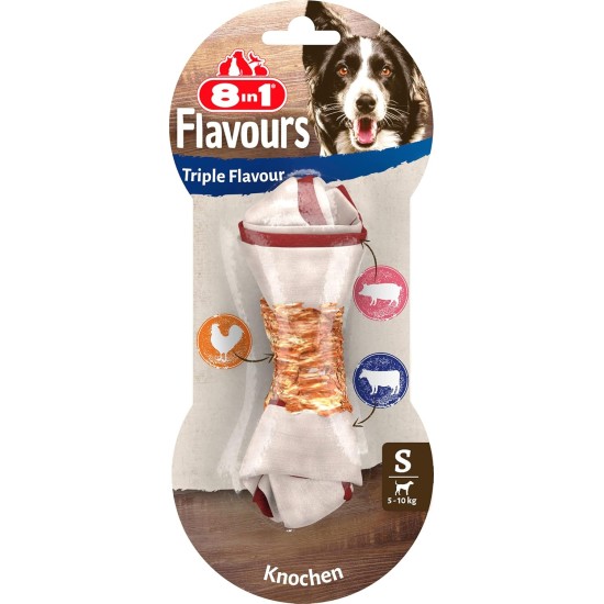 8in1 Triple Flavor Chewing Bone L wrapped with chicken fillet, 1 pack (1 x 85 g) 8in1 Triple Flavor Chewing Bone L wrapped with chicken fillet, 1 pack (1 x 85 g)