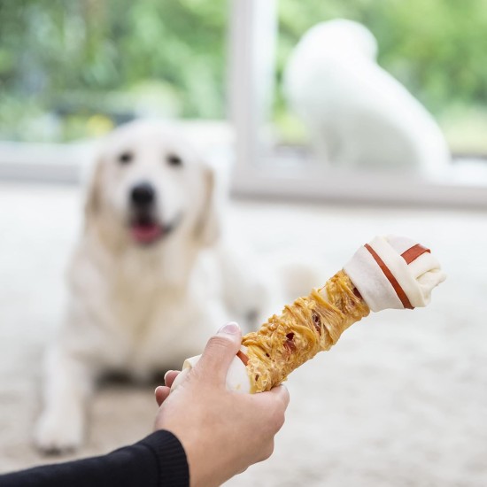 8in1 Triple Flavor Chewing Bone L wrapped with chicken fillet, 1 pack (1 x 85 g) 8in1 Triple Flavor Chewing Bone L wrapped with chicken fillet, 1 pack (1 x 85 g)