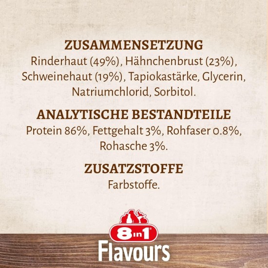 8in1 Triple Flavour Wings Kaustangen für Hunde - Kausnacks mit extra viel Fleisch, 113g Beutel (ca. 6 Stück) 8in1 Triple Flavour Wings Kaustangen für Hunde - Kausnacks mit extra viel Fleisch, 113g Beutel (ca. 6 Stück)