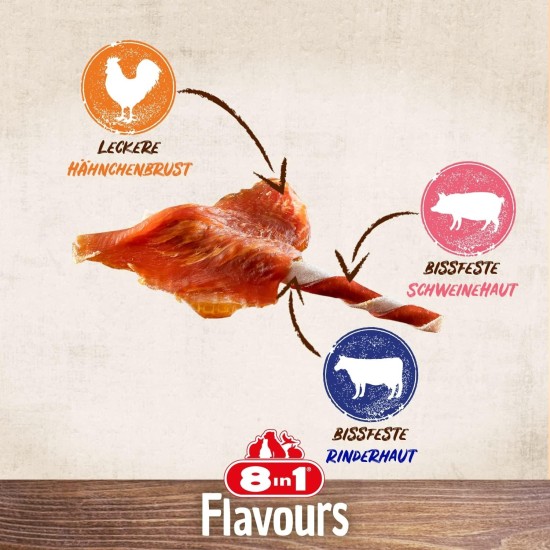 8in1 Triple Flavour Wings Kaustangen für Hunde - Kausnacks mit extra viel Fleisch, 113g Beutel (ca. 6 Stück) 8in1 Triple Flavour Wings Kaustangen für Hunde - Kausnacks mit extra viel Fleisch, 113g Beutel (ca. 6 Stück)
