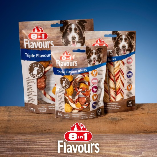 8in1 Triple Flavour Wings Kaustangen für Hunde - Kausnacks mit extra viel Fleisch, 113g Beutel (ca. 6 Stück) 8in1 Triple Flavour Wings Kaustangen für Hunde - Kausnacks mit extra viel Fleisch, 113g Beutel (ca. 6 Stück)