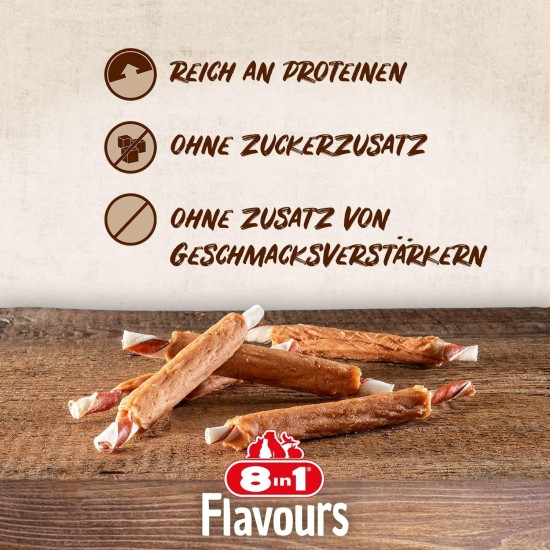 8in1 Triple Flavour Wings Kaustangen für Hunde - Kausnacks mit extra viel Fleisch, 113g Beutel (ca. 6 Stück) 8in1 Triple Flavour Wings Kaustangen für Hunde - Kausnacks mit extra viel Fleisch, 113g Beutel (ca. 6 Stück)