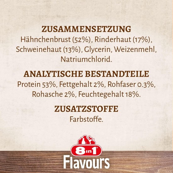 8in1 Triple Flavour Wings Kaustangen für Hunde - Kausnacks mit extra viel Fleisch, 113g Beutel (ca. 6 Stück) 8in1 Triple Flavour Wings Kaustangen für Hunde - Kausnacks mit extra viel Fleisch, 113g Beutel (ca. 6 Stück)