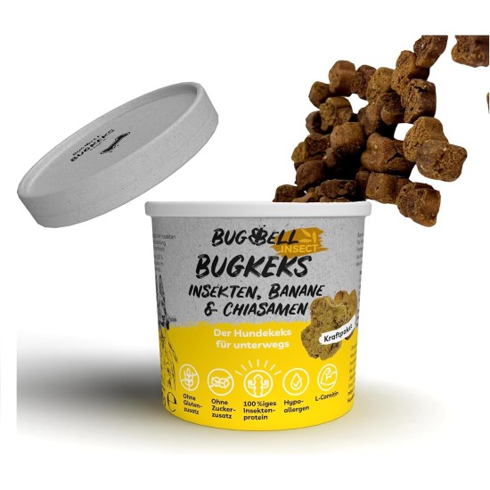 8x150g Hundekeks, Gesunde Hundekekse zum Training o. als Snack, Belohnungs-Leckerli für aktive Hunde, Banane & Chia & Lachsöl & L-Carnitin als Energielieferanten, hergestellt in DE, sensitiv 8x150g Hundekeks, Gesunde Hundekekse zum Training o. als Snack, Belohnungs-Leckerli für aktive Hunde, Banane & Chia & Lachsöl & L-Carnitin als Energielieferanten, hergestellt in DE, sensitiv