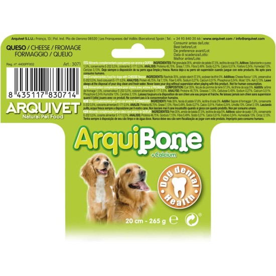 ARQUIVET - Arquibone Chicken 20 cm - 265 g - Large Bone for Dogs - Natural Dog Snack - Chew Bone - Supplementary Food for Dogs ARQUIVET - Arquibone Chicken 20 cm - 265 g - Large Bone for Dogs - Natural Dog Snack - Chew Bone - Supplementary Food for Dogs