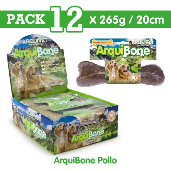 ARQUIVET - Arquibone Chicken 20 cm - 265 g - Large Bone for Dogs - Natural Dog Snack - Chew Bone - Supplementary Food for Dogs ARQUIVET - Arquibone Chicken 20 cm - 265 g - Large Bone for Dogs - Natural Dog Snack - Chew Bone - Supplementary Food for Dogs