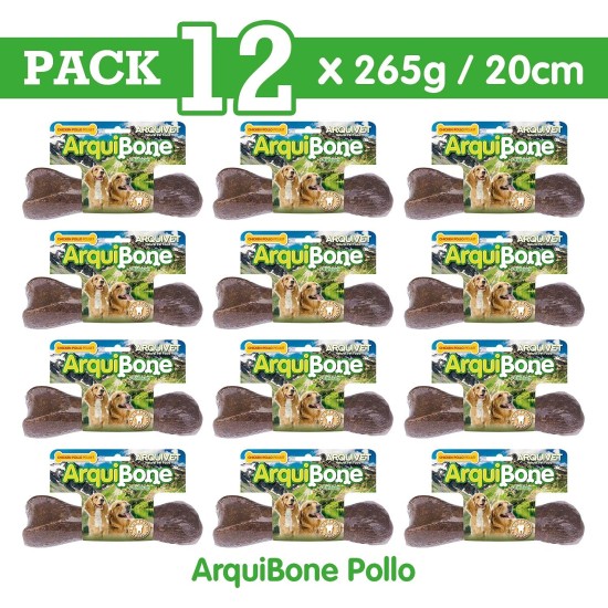 ARQUIVET - Arquibone Chicken 20 cm - 265 g - Large Bone for Dogs - Natural Dog Snack - Chew Bone - Supplementary Food for Dogs ARQUIVET - Arquibone Chicken 20 cm - 265 g - Large Bone for Dogs - Natural Dog Snack - Chew Bone - Supplementary Food for Dogs