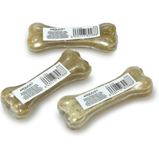 ARQUIVET 100% Natural Pressed Cow Leather Bones for Dogs 21cm Full Box 30 Pcs Retractable Natural Snack Treats Treats for Dogs ARQUIVET 100% Natural Pressed Cow Leather Bones for Dogs 21cm Full Box 30 Pcs Retractable Natural Snack Treats Treats for Dogs