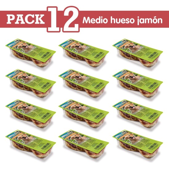 ARQUIVET Pack of 12 - 2 Half Serrano Ham Bones - Natural Snacks for Dogs of All Breeds - Prizes, Rewards - Chew Bones for Dogs ARQUIVET Pack of 12 - 2 Half Serrano Ham Bones - Natural Snacks for Dogs of All Breeds - Prizes, Rewards - Chew Bones for Dogs