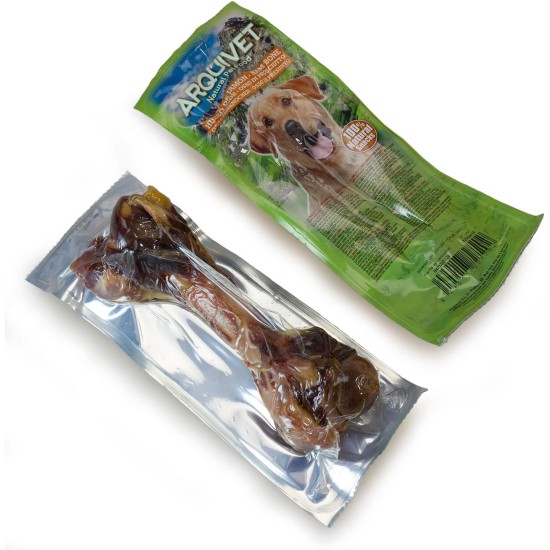 ARQUIVET Pack of 12 - 2 Half Serrano Ham Bones - Natural Snacks for Dogs of All Breeds - Prizes, Rewards - Chew Bones for Dogs ARQUIVET Pack of 12 - 2 Half Serrano Ham Bones - Natural Snacks for Dogs of All Breeds - Prizes, Rewards - Chew Bones for Dogs