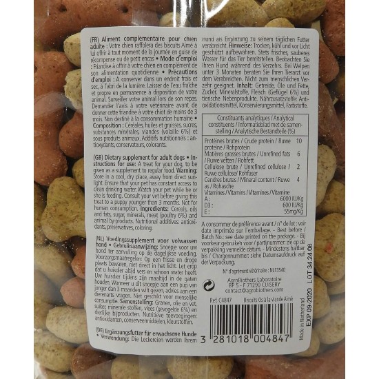 Aime Biscuits for Dogs - Crunchy Heart Treats - 500g Bag Aime Biscuits for Dogs - Crunchy Heart Treats - 500g Bag