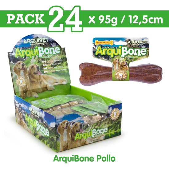 Arquivet Arquibone Beef 12.5 cm - 95 g - Large Dog Bone - Natural Snack for Dogs - Chew Bone - Supplementary Food for Dogs Arquivet Arquibone Beef 12.5 cm - 95 g - Large Dog Bone - Natural Snack for Dogs - Chew Bone - Supplementary Food for Dogs