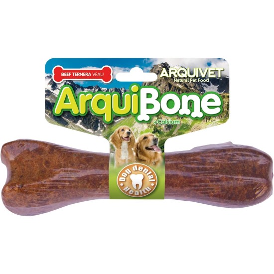 Arquivet Arquibone Beef 12.5 cm - 95 g - Large Dog Bone - Natural Snack for Dogs - Chew Bone - Supplementary Food for Dogs