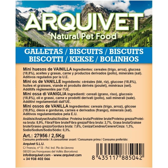 Arquivet, Biscuits, Hundekekse, Sandwich Knochen, 1 kg Arquivet, Biscuits, Hundekekse, Sandwich Knochen, 1 kg