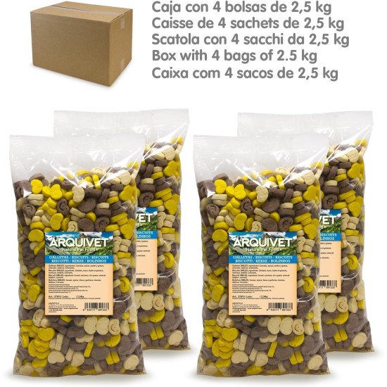 Arquivet Hundekekse Smiles – 10 kg – Snacks für Hunde – Leckerlis für Hunde Arquivet Hundekekse Smiles – 10 kg – Snacks für Hunde – Leckerlis für Hunde