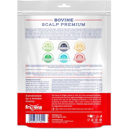 Beef Scalp 20 cm 500 g Premium - Natural, Protein-Rich Treats for Dogs, Gluten and Grain-Free, Long-Lasting Chewing Fun Beef Scalp 20 cm 500 g Premium - Natural, Protein-Rich Treats for Dogs, Gluten and Grain-Free, Long-Lasting Chewing Fun