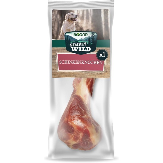 Bogar - Simply Wild - Dog Bone - Dog Food as a Supplement to Daily Diet - Dog Treats Made from 100% Dried Pig Femur - Supports Dog Care & Promotes Dental Health