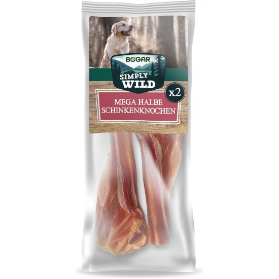 Bogar - Simply Wild - Dog Bone - Dog Food as a Supplement to Daily Diet - Half Dried Pig Bone Dog Treats - Supports Dog Care & Dental Health Bogar - Simply Wild - Dog Bone - Dog Food as a Supplement to Daily Diet - Half Dried Pig Bone Dog Treats - Supports Dog Care & Dental Health