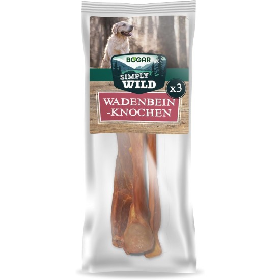 Bogar - Simply Wild - Dog Bones - Dog Food as a Supplement to Daily Diet - Dog Treats in the Shape of 3 Small Dried Pig Bones - Supports Dog Care & Dental Health Bogar - Simply Wild - Dog Bones - Dog Food as a Supplement to Daily Diet - Dog Treats in the Shape of 3 Small Dried Pig Bones - Supports Dog Care & Dental Health