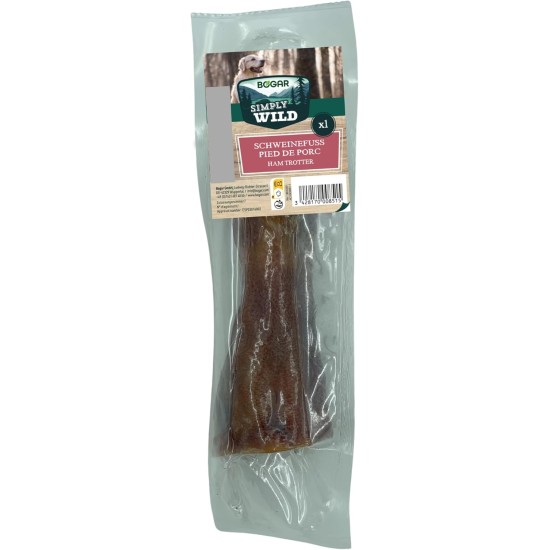 Bogar - Simply Wild - Hundeknochen – Hundefutter als Ergänzung zur täglichen Ernährung – Hundeleckerli in Form eines getrockneten Schweinefußes – Unterstützt die Hundepflege & Zahngesundheit Bogar - Simply Wild - Hundeknochen – Hundefutter als Ergänzung zur täglichen Ernährung – Hundeleckerli in Form eines getrockneten Schweinefußes – Unterstützt die Hundepflege & Zahngesundheit