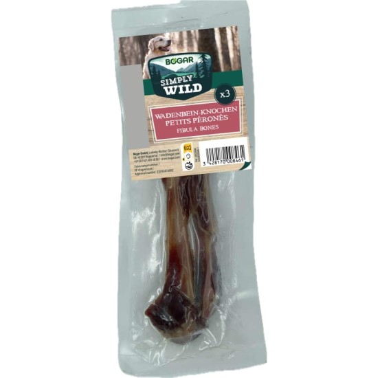 Bogar - Simply Wild - Hundeknochen – Hundefutter als Ergänzung zur täglichen Ernährung – Hundeleckerli in Form von 3 kleinen getrockneten Schweineknochen – Unterstützt die Hundepflege & Zahngesundheit Bogar - Simply Wild - Hundeknochen – Hundefutter als Ergänzung zur täglichen Ernährung – Hundeleckerli in Form von 3 kleinen getrockneten Schweineknochen – Unterstützt die Hundepflege & Zahngesundheit