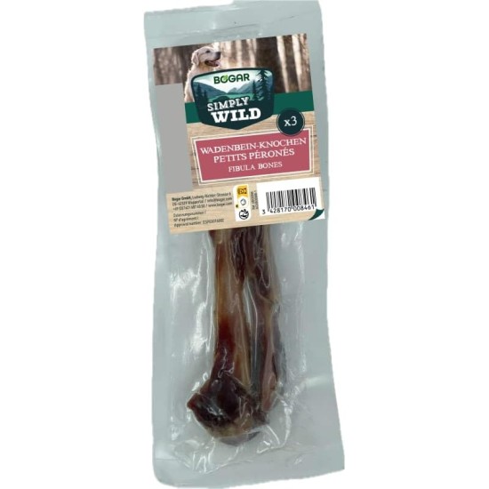 Bogar - Simply Wild - Hundeknochen – Hundefutter als Ergänzung zur täglichen Ernährung – Hundeleckerli in Form von 3 kleinen getrockneten Schweineknochen – Unterstützt die Hundepflege & Zahngesundheit Bogar - Simply Wild - Hundeknochen – Hundefutter als Ergänzung zur täglichen Ernährung – Hundeleckerli in Form von 3 kleinen getrockneten Schweineknochen – Unterstützt die Hundepflege & Zahngesundheit