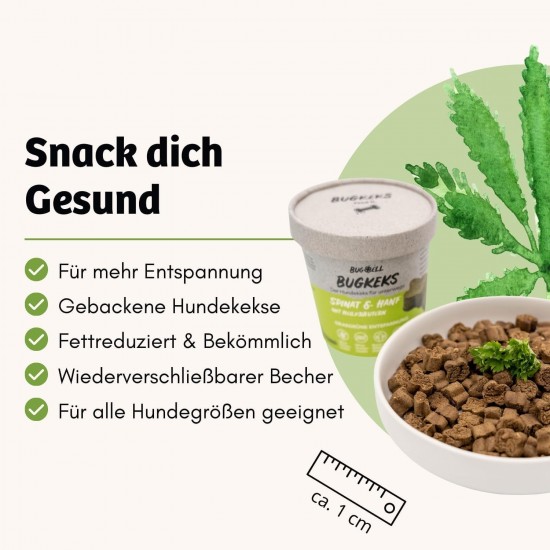 BugBell 8 x 150 g Dog Biscuit, Healthy Treat with Function, No Cereals, No Sugar, Hypoallergenic, Blueberry & Psyllium Seeds & Probiotics for Detoxification & Detoxification, Low Purine Insect Protein BugBell 8 x 150 g Dog Biscuit, Healthy Treat with Function, No Cereals, No Sugar, Hypoallergenic, Blueberry & Psyllium Seeds & Probiotics for Detoxification & Detoxification, Low Purine Insect Protein