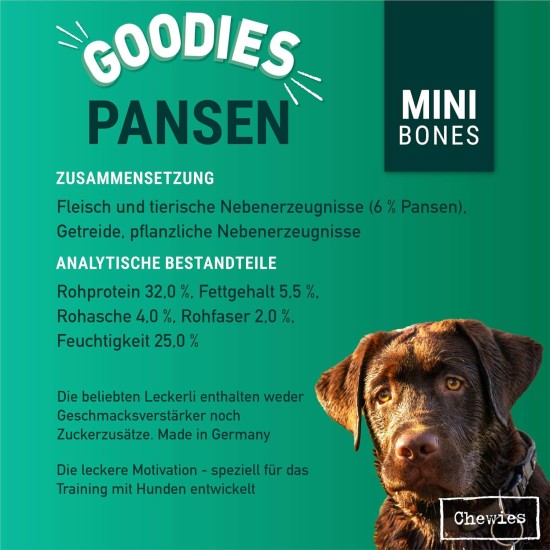 Chewies Hundeleckerli Training Mini Geflügel Knöchelchen - 125 g - Hundesnacks zuckerfrei & mit hohem Fleischanteil - ideal als Trainings-Leckerli für Ihren Hund Chewies Hundeleckerli Training Mini Geflügel Knöchelchen - 125 g - Hundesnacks zuckerfrei & mit hohem Fleischanteil - ideal als Trainings-Leckerli für Ihren Hund