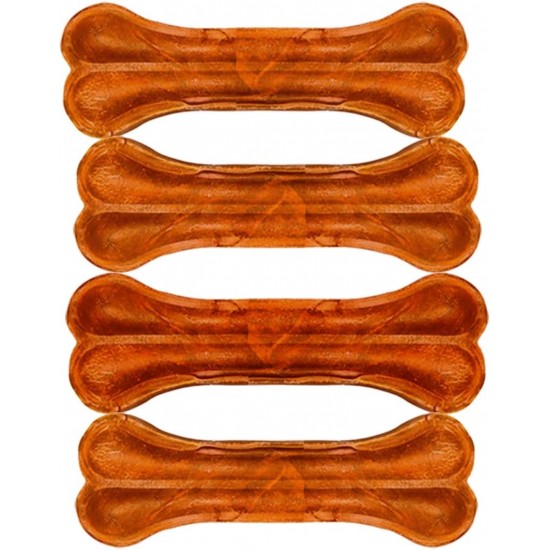Croci King Bone Bacon Flavoured Dog Bone Chew Reward Snack for Dogs Made of Natural Cowhide Leather Teeth Cleaning Toothsticks 10cm - Pack of 4 Croci King Bone Bacon Flavoured Dog Bone Chew Reward Snack for Dogs Made of Natural Cowhide Leather Teeth Cleaning Toothsticks 10cm - Pack of 4