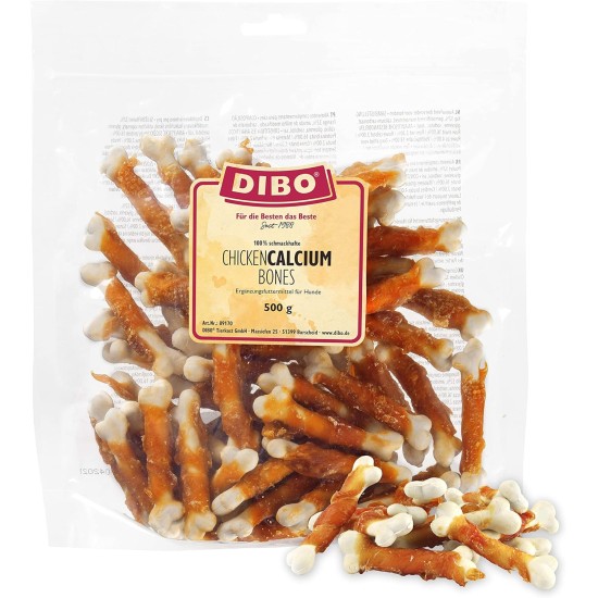 DIBO Chicken Calcium Bones 500 g Bag - The Delicious Chew Snack for Dogs DIBO Chicken Calcium Bones 500 g Bag - The Delicious Chew Snack for Dogs