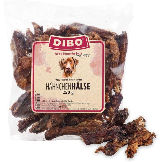DIBO Hähnchenhälse, 250g-Beutel, der kleine Naturkau-Snack oder Leckerli für Zwischendurch, Hundefutter, Qualitätskauartikel ohne Chemie von DIBO DIBO Hähnchenhälse, 250g-Beutel, der kleine Naturkau-Snack oder Leckerli für Zwischendurch, Hundefutter, Qualitätskauartikel ohne Chemie von DIBO