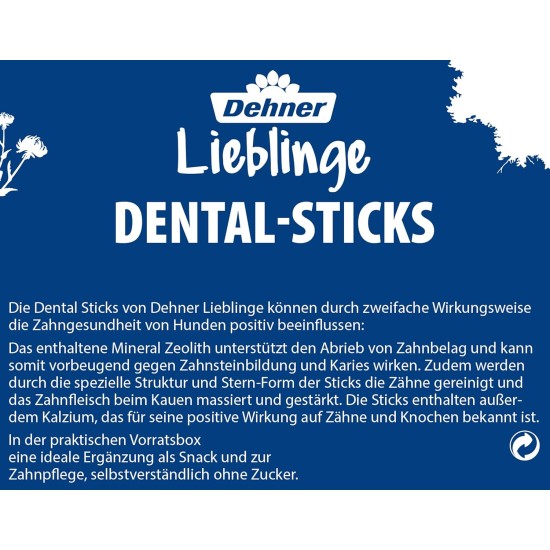 Dehner Dental Dog Snack Sticks 2160 g Maxi for Dogs 25kg Pack of 56 Dehner Dental Dog Snack Sticks 2160 g Maxi for Dogs 25kg Pack of 56