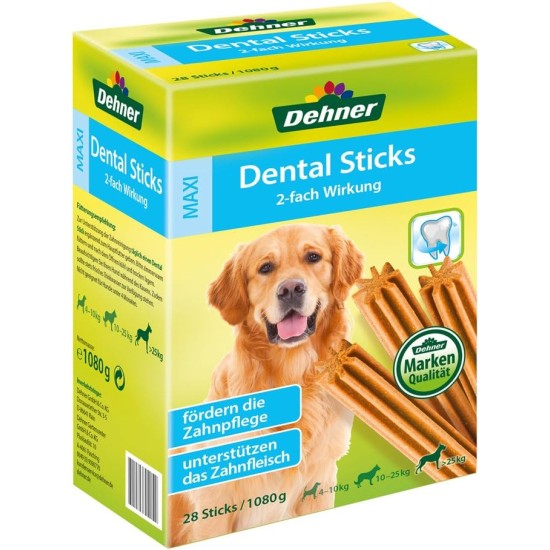 Dehner Dental Dog Snack Sticks 2160 g Maxi for Dogs 25kg Pack of 56 Dehner Dental Dog Snack Sticks 2160 g Maxi for Dogs 25kg Pack of 56
