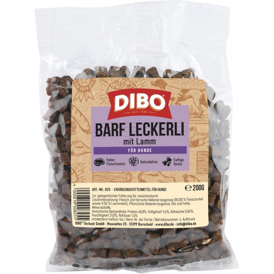 Dibo Barf Treats, 200 g Horse, Wild, Ostrich, Lamb, Duck Dog Snack, Small and Practical Training Dog Treats, Sugar-Free, Healthy and Delicious (Lamb) Dibo Barf Treats, 200 g Horse, Wild, Ostrich, Lamb, Duck Dog Snack, Small and Practical Training Dog Treats, Sugar-Free, Healthy and Delicious (Lamb)