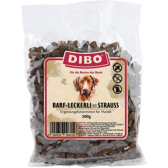 Dibo Barf Treats, 200 g Horse, Wild, Ostrich, Lamb, Duck Dog Snack, Small and Practical Training Dog Treats, Sugar-Free, Healthy and Delicious (Lamb) Dibo Barf Treats, 200 g Horse, Wild, Ostrich, Lamb, Duck Dog Snack, Small and Practical Training Dog Treats, Sugar-Free, Healthy and Delicious (Lamb)