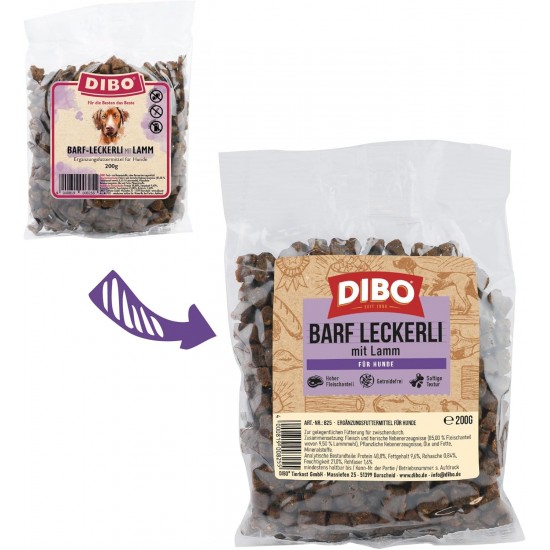Dibo Barf Treats, 200 g Horse, Wild, Ostrich, Lamb, Duck Dog Snack, Small and Practical Training Dog Treats, Sugar-Free, Healthy and Delicious (Lamb) Dibo Barf Treats, 200 g Horse, Wild, Ostrich, Lamb, Duck Dog Snack, Small and Practical Training Dog Treats, Sugar-Free, Healthy and Delicious (Lamb)