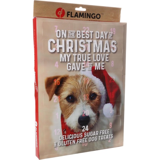 Flamingo Christmas Calendar Chick'n Snack Dog 24 Pieces 295G Flamingo Christmas Calendar Chick'n Snack Dog 24 Pieces 295G