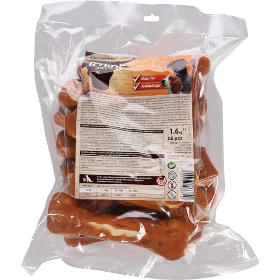 Flamingo R'HIDE Bones with Chicken 15 cm Pack of 16 1.6 kg