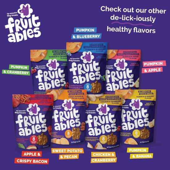 Fruitables Pumpkin & Apple Crunchy Dog Treats 1-7 oz Pouch Fruitables Pumpkin & Apple Crunchy Dog Treats 1-7 oz Pouch